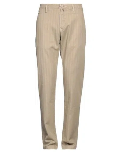 Jacob Cohёn Man Pants Sand Size 38 Cotton, Linen, Elastane, Polyester In Beige