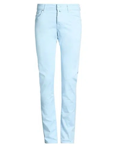 Jacob Cohёn Man Pants Sky Blue Size 30 Cotton, Lyocell, Elastane