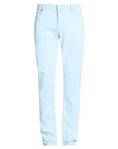 Jacob Cohёn Man Pants Sky Blue Size 32 Cotton, Lyocell, Elastane, Polyester