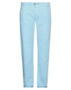 Jacob Cohёn Man Pants Sky Blue Size 37 Cotton, Linen