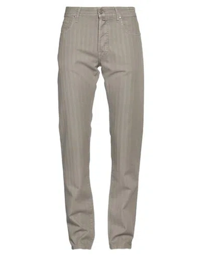 Jacob Cohёn Man Pants Taupe Size 32 Cotton, Linen, Elastane, Polyester In Grey