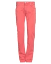 Jacob Cohёn Man Pants Tomato Red Size 31 Cotton, Elastane