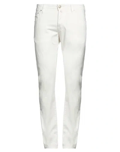 JACOB COHЁN JACOB COHЁN MAN PANTS WHITE SIZE 40 COTTON, ELASTANE