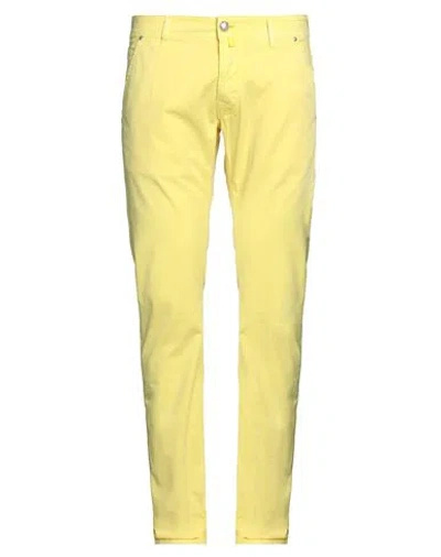 Jacob Cohёn Man Pants Yellow Size 31 Cotton, Elastane