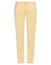 Jacob Cohёn Man Pants Yellow Size 35 Cotton, Elastane In Yellow