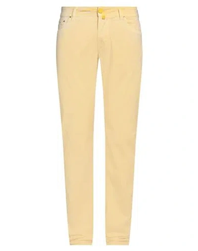 Jacob Cohёn Man Pants Yellow Size 35 Cotton, Elastane
