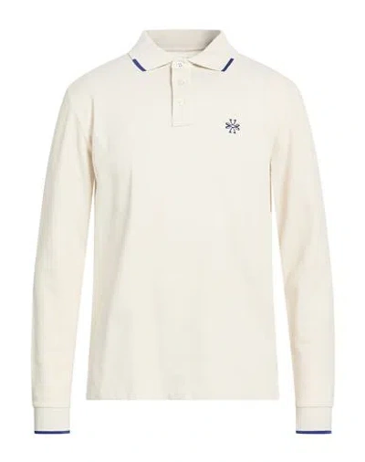 Jacob Cohёn Man Polo Shirt Beige Size L Cotton, Elastane, Polyester In White