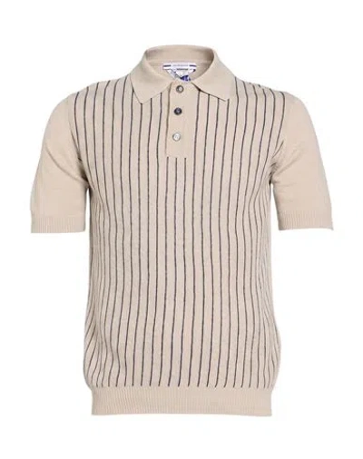 Jacob Cohёn Man Polo Shirt Beige Size S Linen, Cotton