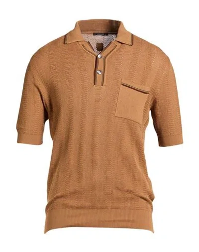 Jacob Cohёn Man Polo Shirt Camel Size L Cotton In Brown