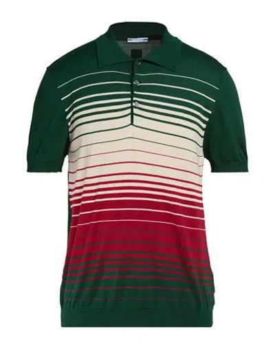 Jacob Cohёn Man Polo Shirt Dark Green Size L Cotton In Multi