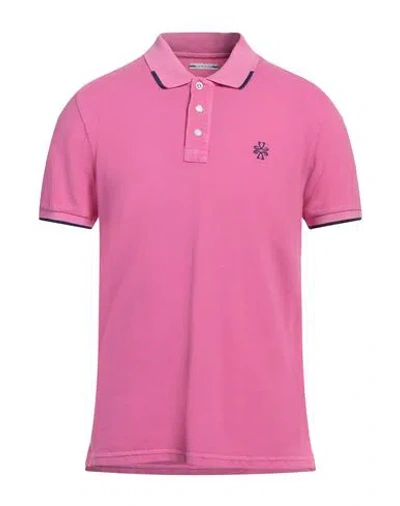 Jacob Cohёn Man Polo Shirt Fuchsia Size M Cotton, Elastane, Lyocell In Pink