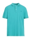 Jacob Cohёn Man Polo Shirt Turquoise Size Xxl Cotton, Elastane In Blue