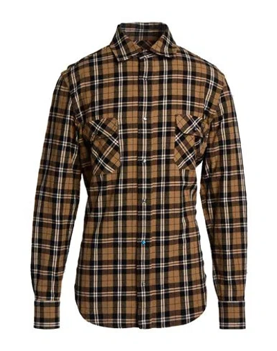 Jacob Cohёn Man Shirt Camel Size L Cotton, Linen In Beige