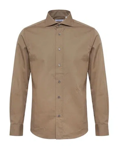 Jacob Cohёn Man Shirt Khaki Size 16 Cotton