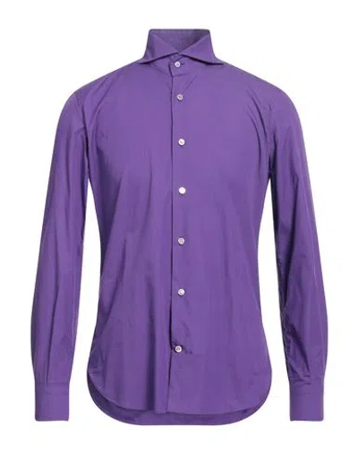 Jacob Cohёn Man Shirt Purple Size 15 ½ Cotton