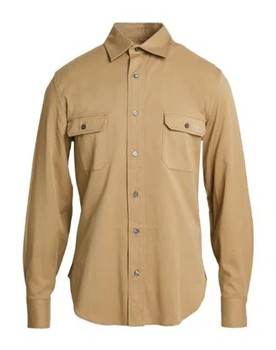 Jacob Cohёn Man Shirt Sand Size L Lyocell, Elastane