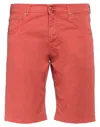 Jacob Cohёn Man Shorts & Bermuda Shorts Brick Size 35 Cotton, Elastane, Polyester In Brick Red