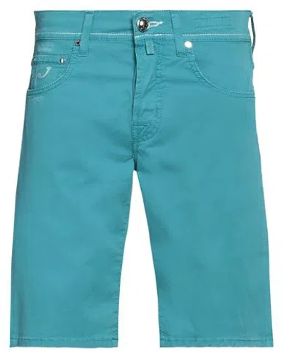 Jacob Cohёn Man Shorts & Bermuda Shorts Deep Jade Size 31 Cotton, Elastane In Green
