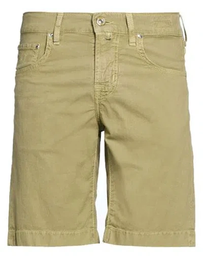 Jacob Cohёn Man Shorts & Bermuda Shorts Green Size 31 Cotton, Elastane