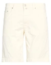 Jacob Cohёn Man Shorts & Bermuda Shorts Ivory Size 33 Cotton, Elastane, Polyester In White