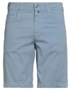 Jacob Cohёn Man Shorts & Bermuda Shorts Light Blue Size 35 Cotton, Elastane, Polyester