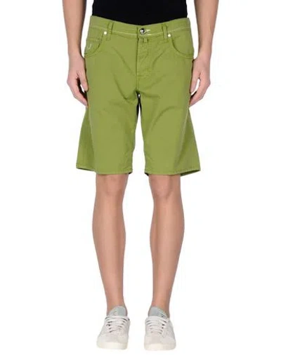 Jacob Cohёn Man Shorts & Bermuda Shorts Military Green Size 35 Cotton, Elastane