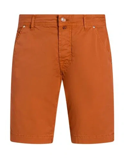 Jacob Cohёn Man Shorts & Bermuda Shorts Rust Size 40 Cotton, Elastane, Polyester In Red