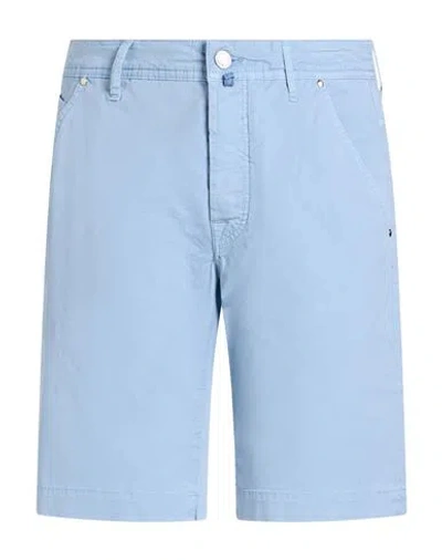 Jacob Cohёn Man Shorts & Bermuda Shorts Sky Blue Size 38 Cotton, Elastane, Polyester