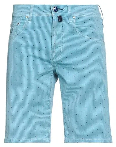 Jacob Cohёn Man Shorts & Bermuda Shorts Turquoise Size 28 Cotton, Elastane In Blue