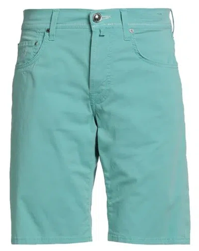 Jacob Cohёn Man Shorts & Bermuda Shorts Turquoise Size 31 Cotton, Elastane In Blue