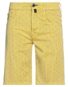 Jacob Cohёn Man Shorts & Bermuda Shorts Yellow Size 28 Cotton, Elastane