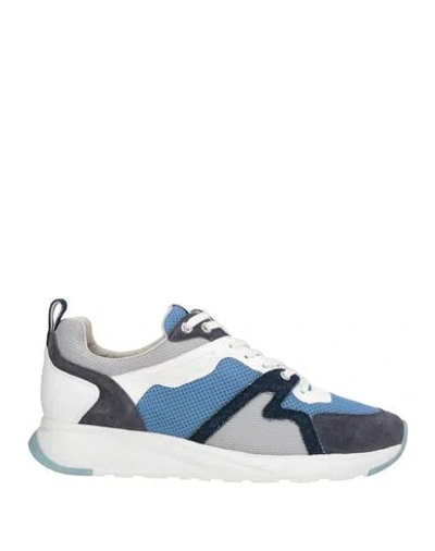 Jacob Cohёn Man Sneakers Light Blue Size 8 Textile Fibers, Leather