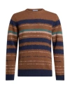 Jacob Cohёn Man Sweater Brown Size L Virgin Wool In Multi