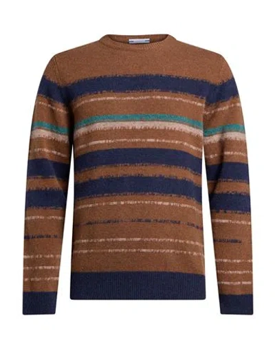 Jacob Cohёn Man Sweater Brown Size L Virgin Wool In Multi