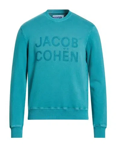 Jacob Cohёn Man Sweatshirt Deep Teal Size S Cotton, Polyamide In Green