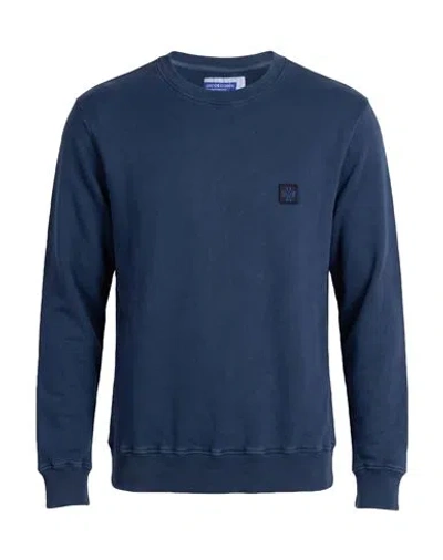 Jacob Cohёn Man Sweatshirt Navy Size S Cotton, Polyamide In Blue