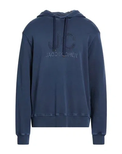Jacob Cohёn Man Sweatshirt Slate Blue Size Xxl Cotton, Polyamide