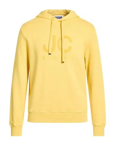 Jacob Cohёn Man Sweatshirt Yellow Size L Cotton, Polyamide