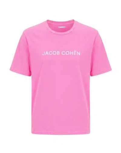 Jacob Cohёn Man T-shirt Fuchsia Size Xxl Cotton In Pink