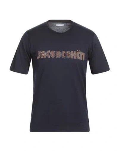 Jacob Cohёn Man T-shirt Midnight Blue Size S Cotton In Transparent
