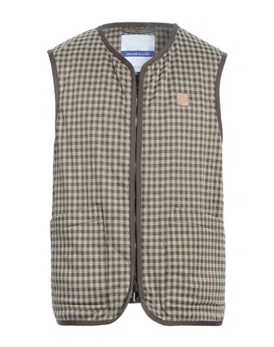 Jacob Cohёn Man Vest Beige Size 40 Polyester, Polyamide, Elastane In Gray