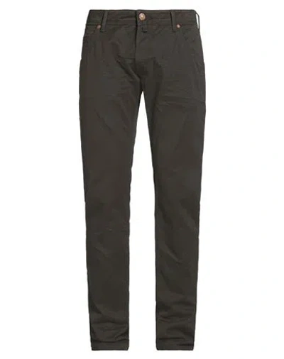 Jacob Cohёn Premium Man Pants Chocolate Brown Size 34 Cotton In Black