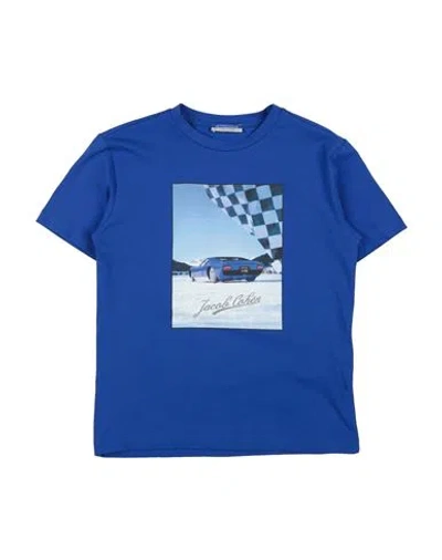 Jacob Cohёn Babies'  Toddler Boy T-shirt Bright Blue Size 4 Cotton, Elastane