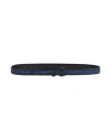 Jacob Cohёn Woman Belt Blue Size L Cowhide, Cotton In Blue