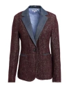 Jacob Cohёn Woman Blazer Burgundy Size 4 Cotton, Wool, Viscose, Polyamide, Elastane