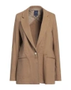 Jacob Cohёn Woman Blazer Camel Size 8 Cotton, Linen, Elastane
