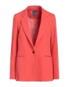 Jacob Cohёn Woman Blazer Coral Size 8 Cotton, Modal, Elastane In Red