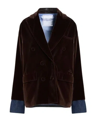 Jacob Cohёn Woman Blazer Dark Brown Size 4 Cotton