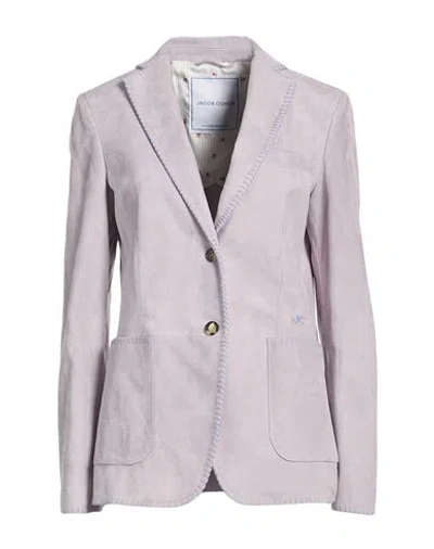Jacob Cohёn Woman Blazer Lilac Size 4 Lambskin In Neutral