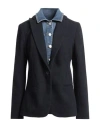 Jacob Cohёn Woman Blazer Midnight Blue Size 4 Cotton, Elastomultiester, Polyester, Elastane